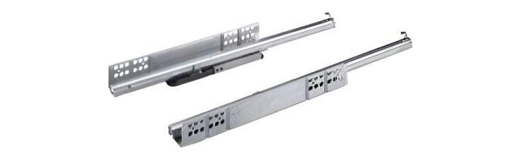 9099970 Направляющая HETTICH Quadro SFP L500 частичного выдвижения Push to open G25, ЕВ 20, правая, под замки, (V24)