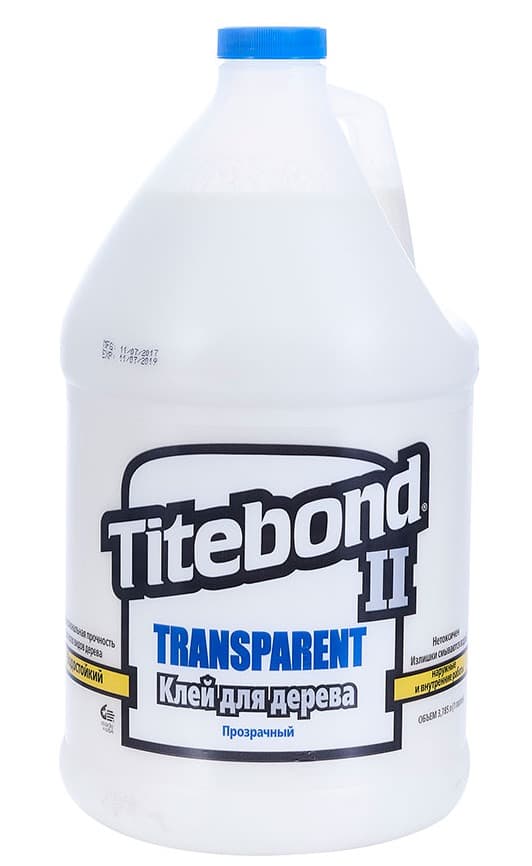 Клей Тайтбонд II Transparent Premium Wood Glue 3,8 л для дерева ПВА