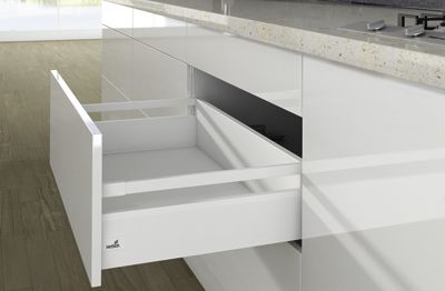 Комплект короба arcitech с рел ингом, с соед.зад.стенки, nl400, h186/126, цвет белый 9149339 Hettich