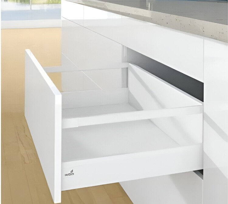 9150002 Ящик Hettich ArciTech, белый, полное выдвижение, с доводчиком, высота 218мм NL500