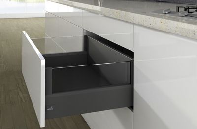Комплект короба arcitech с des ignside, с соед.зад.стенки, nl650, h250/126, цвет антрацит 9150870 Hettich