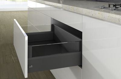 Комплект короба arcitech с рел ингом, с соед.зад.стенки, nl450, h218/126, цвет антрацит 9150828 Hettich