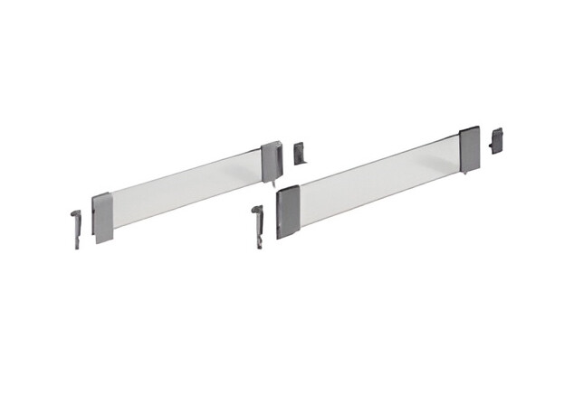 9100888 Комплект со стеклом и адаптером HETTICH DesignSide, H 144мм, NL 420мм, серый, (V1)