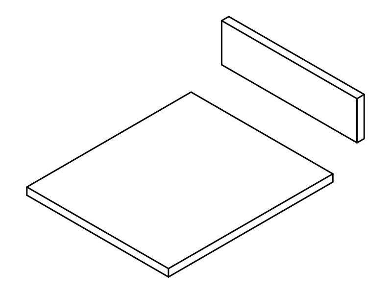 Кухонный ящик под духовку FRM0366, L=500 W=600 H=54