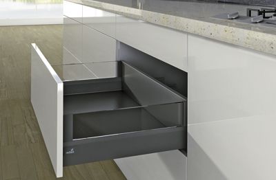 Комплект короба arcitech с des ignside, с соед.зад.стенки, nl300, h186/94, цвет антрацит 9150547 Hettich