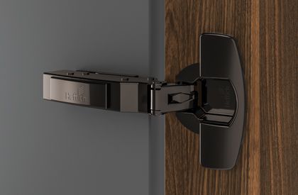 Петля sensys 8645i, угол 110°, чашка th52 d35, накладная, b12,5, черный обсидиан 9091738 Hettich