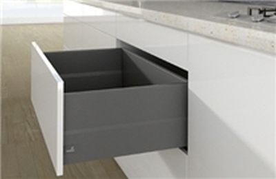 Комплект короба arcitech с top side, с соед.зад.стенки, nl550, h 250/126, цвет антрацит 9150874 Hettich