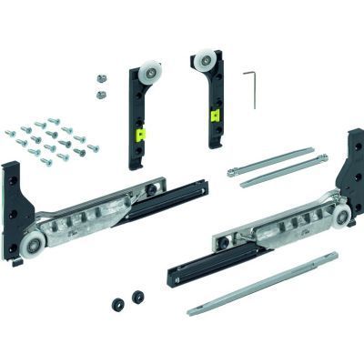 Комплект фурнитуры slideline m с демпированием, деревянные двери 9156338 Hettich