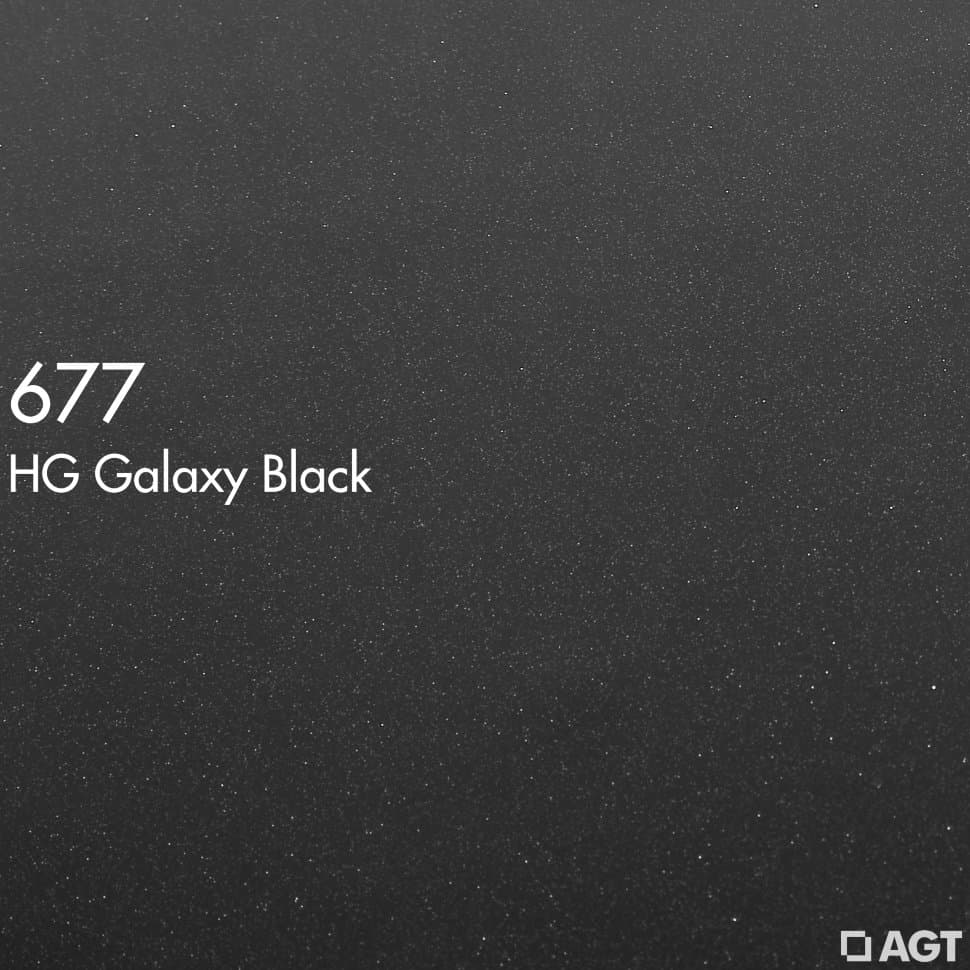 МДФ ламинированная цветная для фасадов Черный галакси 677 2800*1220*18 (глянец) AGT 4гр