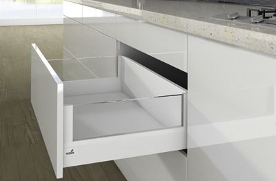 Комплект короба arcitech с des ignside, с соед.зад.стенки, nl500, h218/94, цвет белый 9149358 Hettich