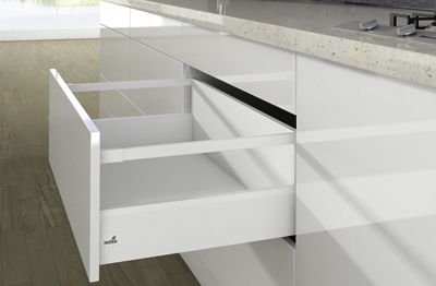 Комплект короба arcitech с рел ингом, с соед.зад.стенки, nl500, h250/126, цвет белый 9149402 Hettich