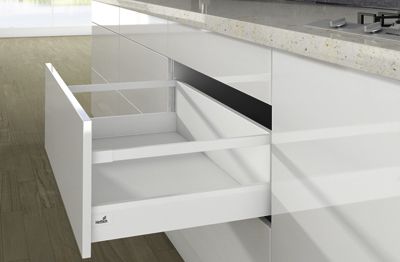 Комплект короба arcitech с рел ингом, с соед.зад.стенки, nl350, h218/94, цвет белый 9149347 Hettich