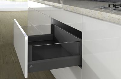 Комплект короба arcitech с des ignside, с соед.зад.стенки, nl300, h218/94, цвет антрацит 9150577 Hettich