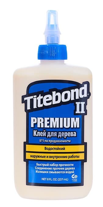Клей Тайтбонд Синий II Premium столярный влагост. 237 мл для дерева ПВА