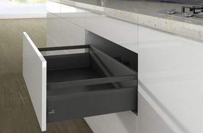 Комплект короба arcitech с рел ингом, с соед.зад.стенки, nl450, h186/126, цвет антрацит 9150564 Hettich
