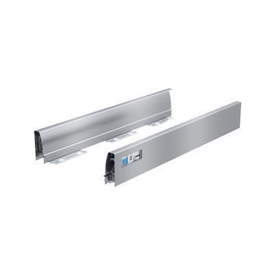 Боковина ящика innotech/innotech atira, h54, nl470, серая, левая 1063801 Hettich