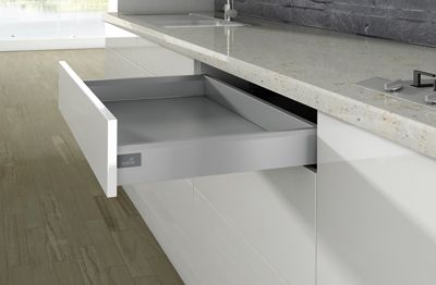 Комплект ящика arcitech с соед .зад.стенки, nl650, h94, цвет серебристый 9150685 Hettich