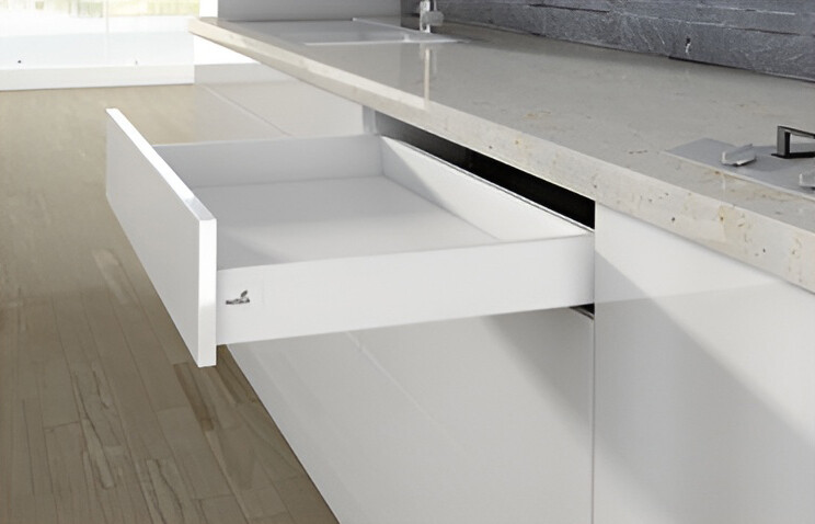 9150001 Ящик Hettich ArciTech, белый, полное выдвижение, с доводчиком, 94мм NL500