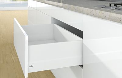 Комплект короба arcitech с top side, с соед.зад.стенки, nl400,h 218/94, цвет белый 9149361 Hettich