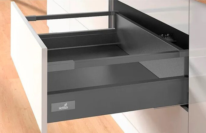 9288596 Комплект внутр. короба InnoTech Atira полн. выдв. Silent System, 470*144, Релинги, Антрацит