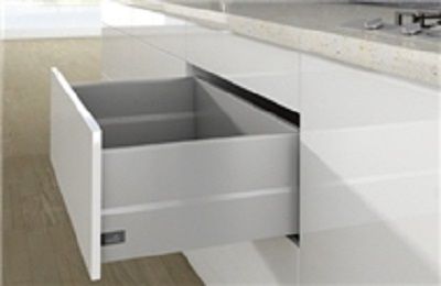 Комплект короба arcitech с top side, с соед.зад.стенки, nl550, h 250/126, цвет серебристый 9150986 Hettich