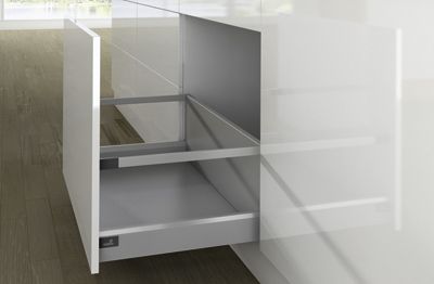 Комплект короба arcitech с рел ингом, с соед.зад.стенки, nl500, h282/94, цвет серебристый 9150753 Hettich