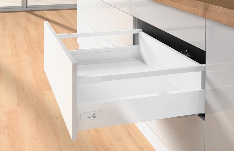 9336661 Комплект короба InnoTech Atira Quadro Push to open полн. выдв., H144, NL350, рейлинги, белый
