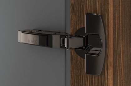 Петля sensys 8631i, угол 95°, чашка th52 d35, накладная, b12,5, черный обсидиан 9091753 Hettich