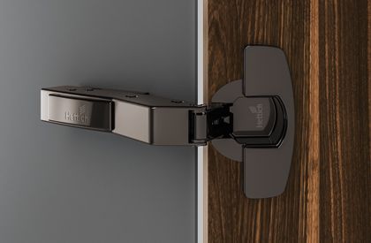 Петля sensys 8669,w30, угол 95°, чашка th52 d35, накладная, b2, черный обсидиан 9091749 Hettich