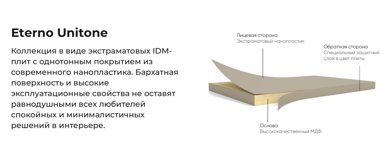 Фасадное полотно TSS Eterno Daikiri ETM19 MATT 2800*1220 18 мм