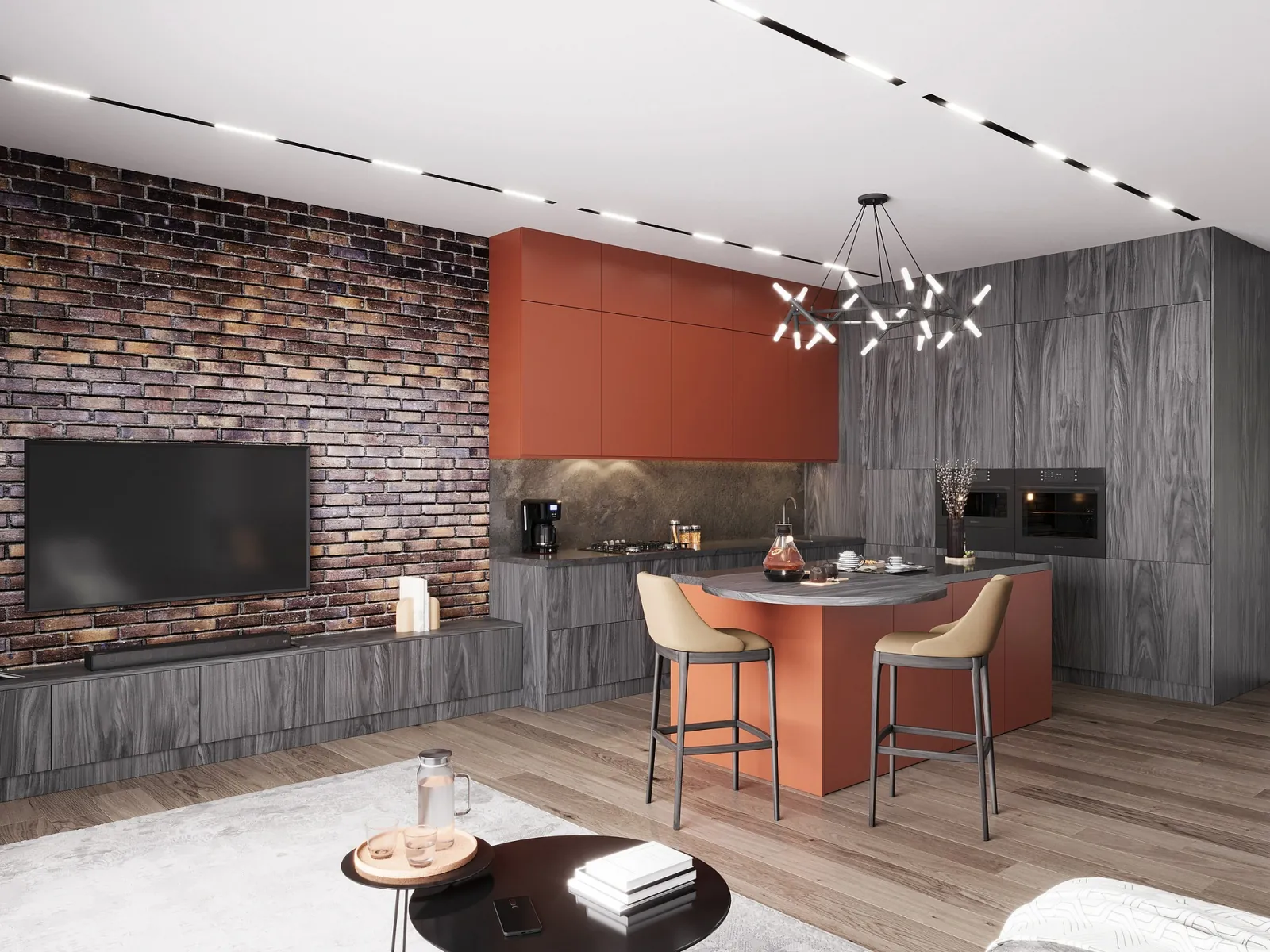 Фасадное полотно «Rehau» FOREST TSS Дуб Антрацит арт. 2586L, 2800*1220 18 мм