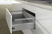 Комплект короба arcitech с рел ингом, с соед.зад.стенки, nl300, h218/126, цвет серебристый 9150942 Hettich