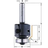 Фреза CMT внутр.радиус R=6,35, смен.ножи HM (нижн. подш.) Z2 S=8 D=28,6 RH