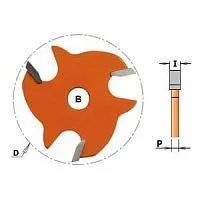 Фреза CMT пазовая (диск) Z3 F=8 D=47,6x4,8