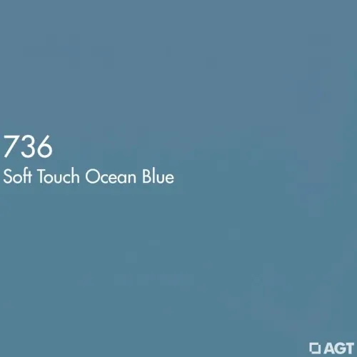 МДФ ламинированная цветная для фасадов Голубой шелк soft touch 736  2800*1220*18 (матовый) AGT 2гр фото 2