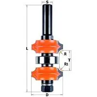 Фреза CMT фасочная комбинированная R2+R3 S=12 D=34X31,75