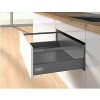 Комплект короба innotech atira частич. выдв. с silent system, h176, nl260, релинги, антрацит 9248757 Hettich