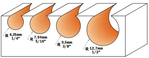 Фреза CMT с шаровой режущей частью R=7,92 S=8 D=15,8x14x60,3 фото 2