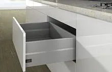 Комплект короба arcitech с top side, с соед.зад.стенки, nl550, h 218/126, цвет серебристый 9150785 Hettich