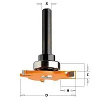 Фреза CMT пазовая Z3 с державкой (подш., винт M5, стоп. кольцо) S=8 D=47,6x3