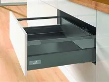 Комплект короба innotech atira полного выдв. с silent system, h144, nl350, релинги, антрацит 9234549 Hettich
