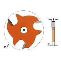Фреза CMT пазовая (диск) Z3 F=8 D=47,6x2,2