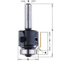 Фреза CMT внутр.радиус R=5, смен.ножи HM (нижн. подш.) Z2 S=8 D=28,6 RH