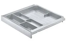 Лоток для канцелярских товаров smartray,h40, пластик, под алюминий 9134233 Hettich