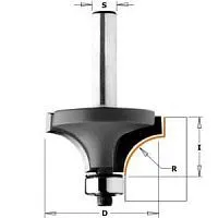 Фреза CMT концевая радиусная S=8 D=14,7x12,7x52,5 R=1 RH