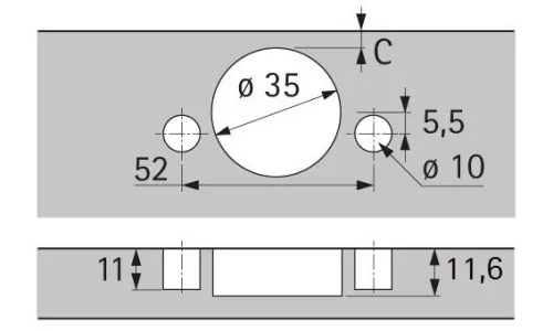 Петля sensys 8657i, угол 165°, чашка th53 d35, средняя стенка, b3 9099551 Hettich фото 5