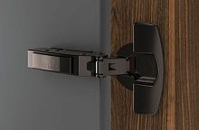 Петля sensys 8646i, угол 110°, чашка th52 d35, накладная, b12,5, черный обсидиан 9091761 Hettich
