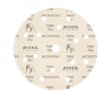 Шлифовальный материал MICROSTAR 150 мм 15 отверстий P1500 MIRKA FM61105094 на плёночной синтетической основе липучка